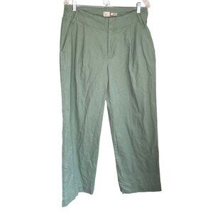 A New Day High Waisted Pleated Stretch Trousers Wide Leg Pants Size 10